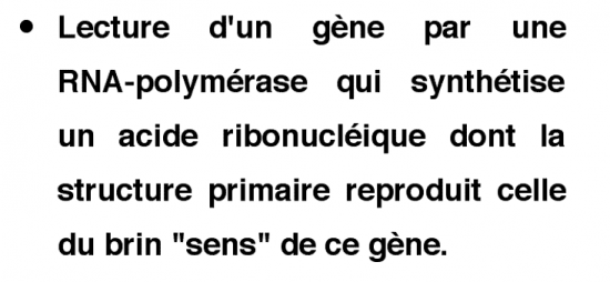 BIOLOGIE MOLECULAIRE (cours) Deftrans