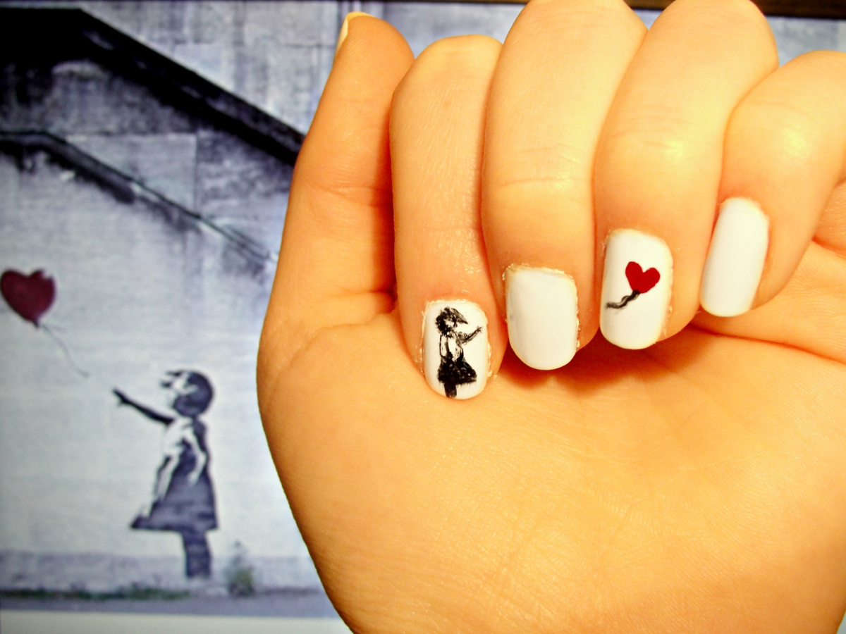  أخر صيحات nail art مانيكير أظافر كولكشن روعة  Alone-art-bampw-balloon-banksy-Favim.com-425852