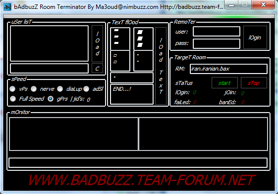 bAdbuzz rOom terminAtor [flooder]  Vps_terminator