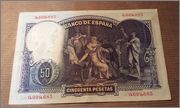 50 pesetas  25 abril 1931 número bajo. Image