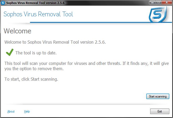 Sophos Virus Removal Tool 2.5.6  Capture
