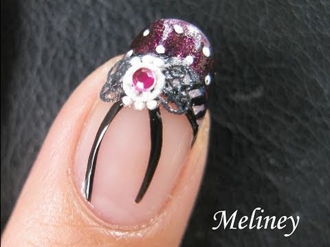 Nageldesign BC1pRWk3RVFWeFEx_o_nail-art-tutorial---gothic-lolita-fantasy-french-tip-bow