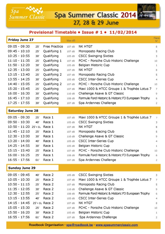 Ma 944 Turbo Cup et sa saison "piste" 2014 . - Page 4 Page_1_Spa_Summer_Classic_Timetable_2014