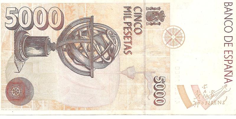 5000 pesetas 1992 Image