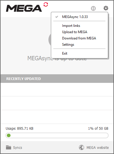 MEGAsync 2.9.6  MEGAsync