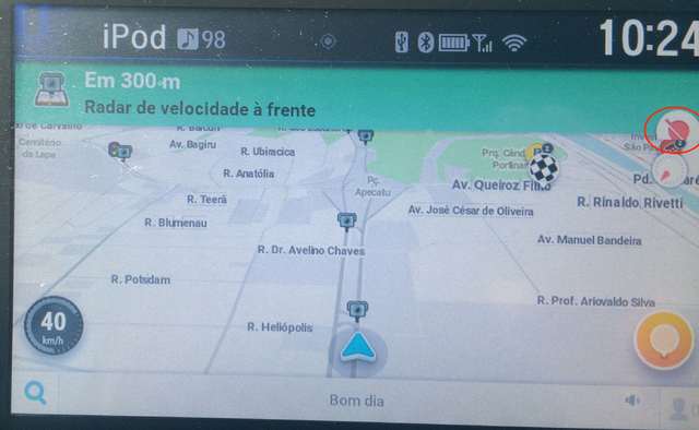 Controlar o Waze na tela da central Waze_4_5_0_901