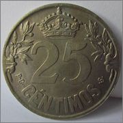  25 céntimos  1925. Alfonso XIII  Image