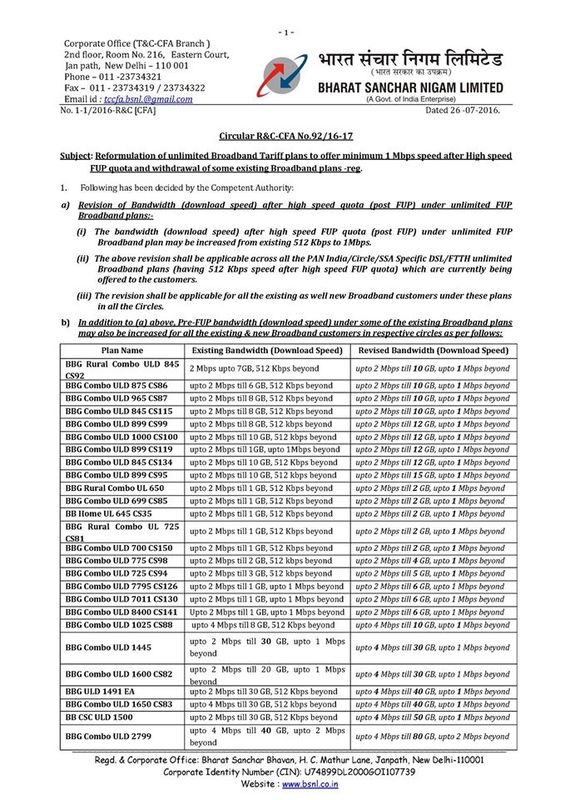 பி.எஸ்.என்.எல் ப்ராட்பேண்ட் குறைந்தபட்ச வேகம் 512 kbps ல் இருந்து 1 mbps ஆக அதிகரிப்பு. Bsnl_bb_1