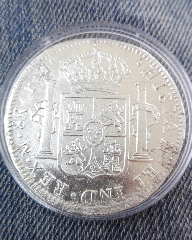 8 reales 1803. Carlos IV. México Reverso