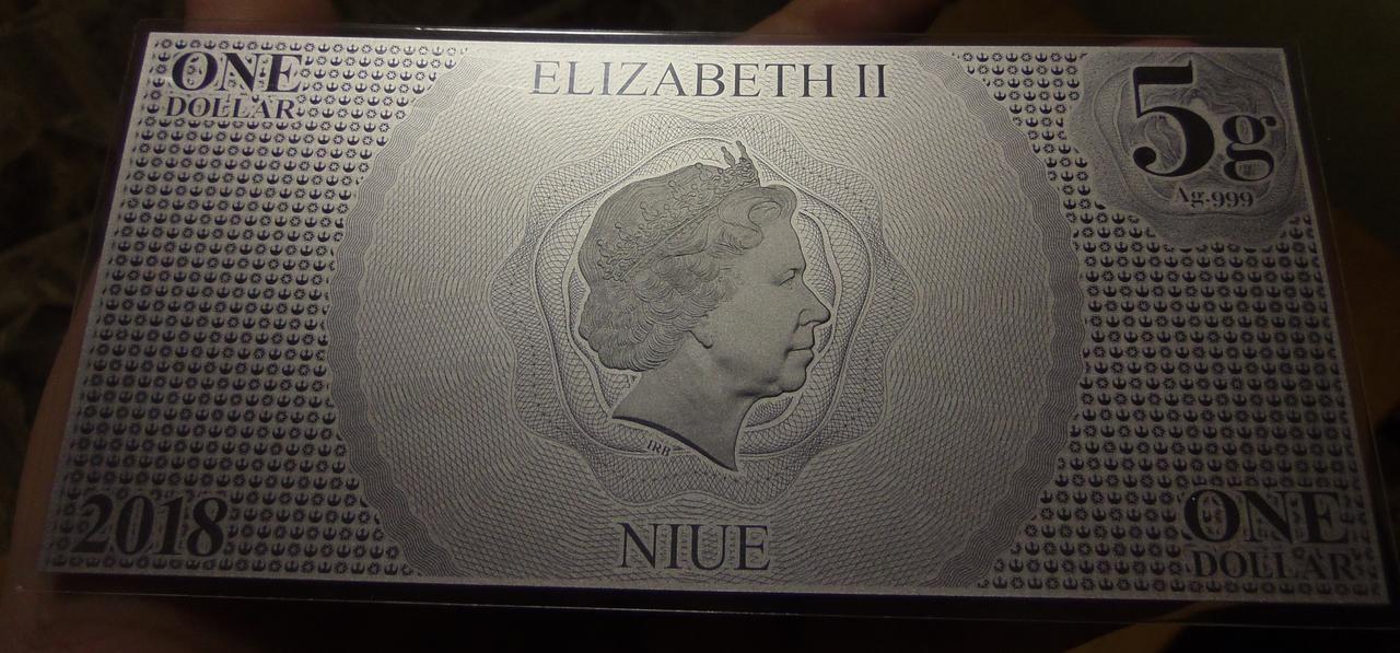 1 Dólar neozelandes (NZD). Moneda/Billete. Isabel II. Niue. New Zealand Mint (Auckland. Nueva Zelanda). Serie Star Wars EP. IV (Obi Wan). 2018. NIUEOBI2018_ANV77778