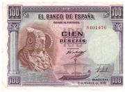 100 pesetas 1938 - Dama de Elche 1938_-_100_pesetas_8401476_Anverso