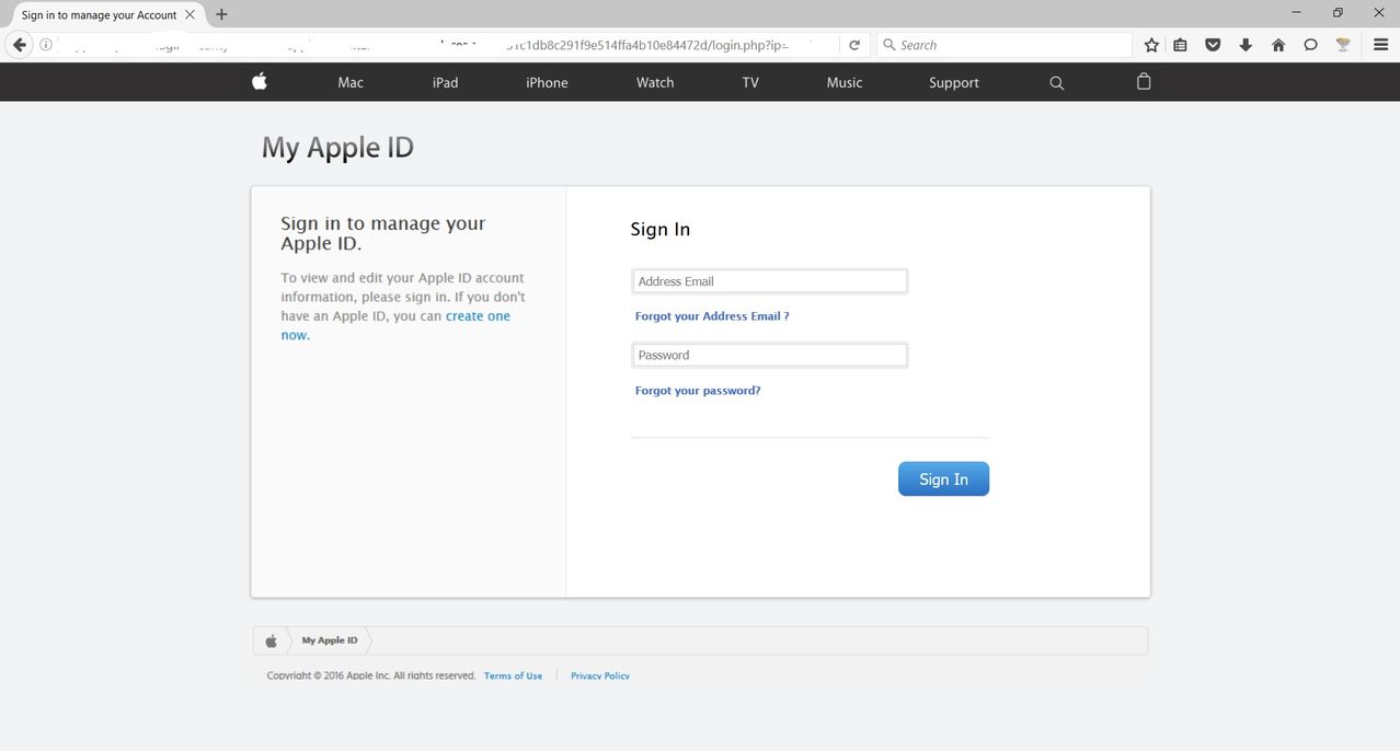 Apple Scam Page 2016 Latest - Undetectable Login