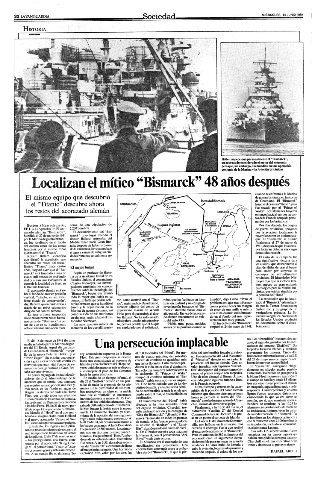 El día que España intentó rescatar al acorazado nazi «Bismarck» ELBISMARCKENCONTRADO_Page_1