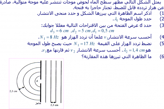 تمارين الموجات الميكانيكية  2 باك علوم فيزيائية -11