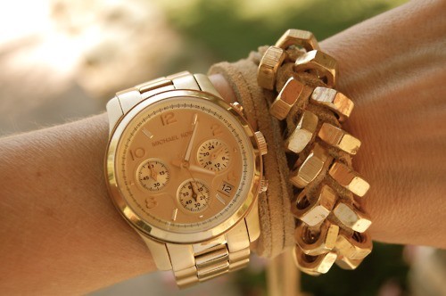     Bracelet-diy-gold-kors-watch-Favim.com-444127