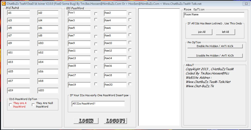   ChatBuZz TeaM DeaD Id Joiner V2.0.0  Dead_Id_Joner_V2