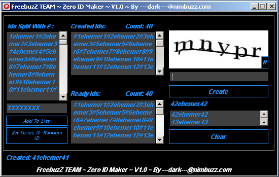 FreebuzZ TEAM |  ZERO ID Maker | V1.0 | By ---dark---@nimbuzz.com - Page 2 Maked