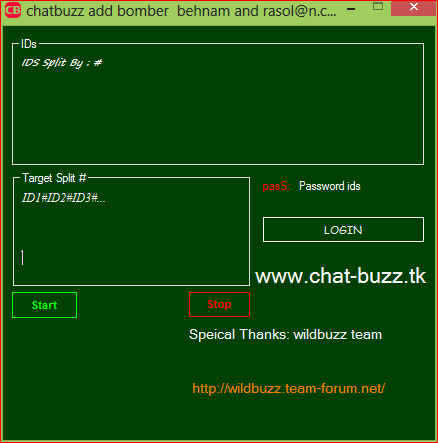 CHATBUZZ ADD BOMBER=ADD FLOOD 888