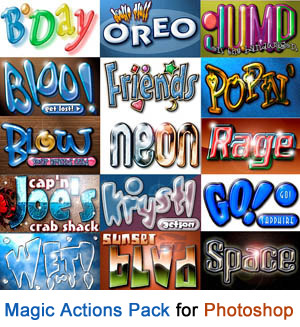 Magic Actions Pack for Photoshop اکشن های جادویی A1