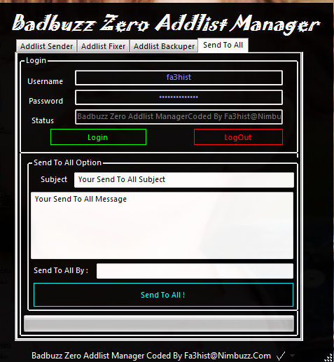 Badbuzz Zero Addlist Manager V1 Llllllllllllll