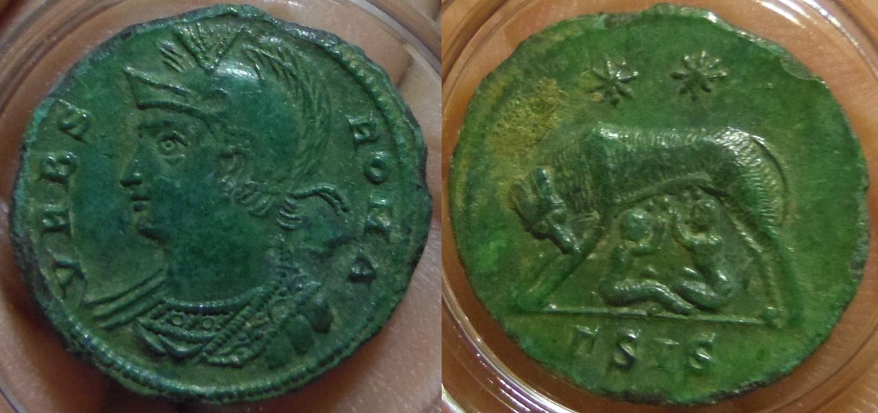 AE3 de Constantino I. Serie VRBS ROMA. Siscia (Croacia). 330-333. IMGP4240