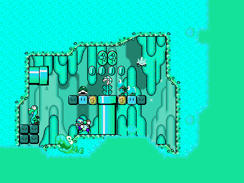 Icy Aqua Volcano Tilesets Image