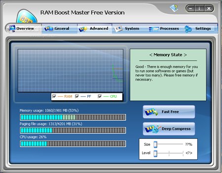 برنامج تحسين ذاكرة الكمبيوتر وتشغيله بكفائة عالية RAM Boost Master v7.0.1   4d55f33672fb