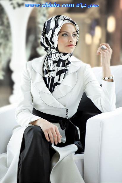 اشيك ستايلات حجابات تركية 2012  B9baefc53269