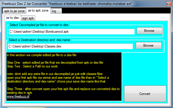 Freebuzz - freebuzz apk dex 2 jar converter ( android decompiler) D2j2