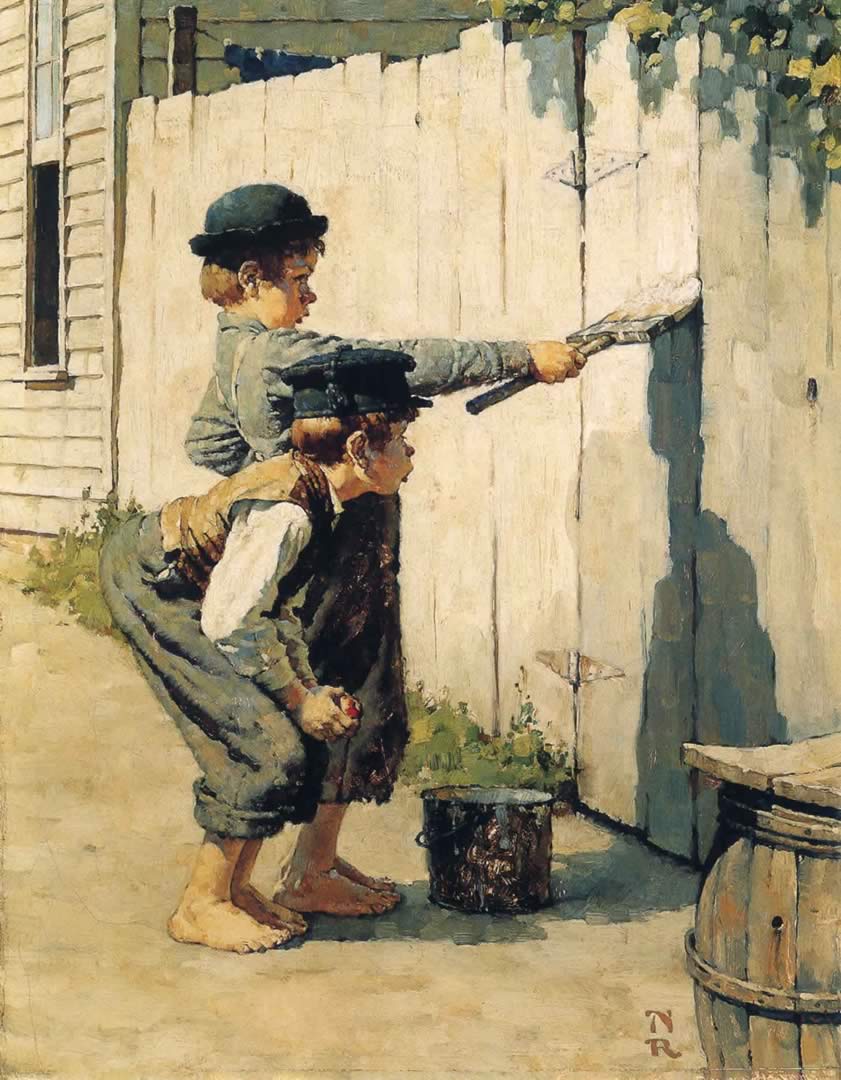 فیلمها و برنامه های تلویزیونی روی طاقچه ذهن کودکی - صفحة 23 Tom_sawyer_whitewashing_the_fence_1_