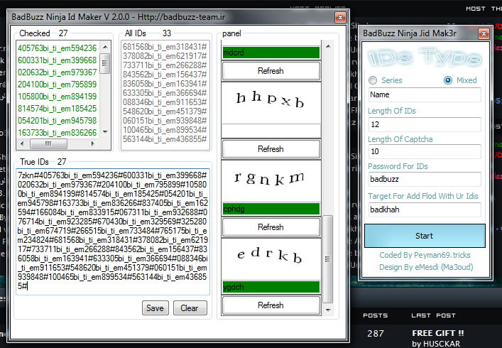 badbuzz ninja id maker ver 2 [multi captcha] Peymylovelol