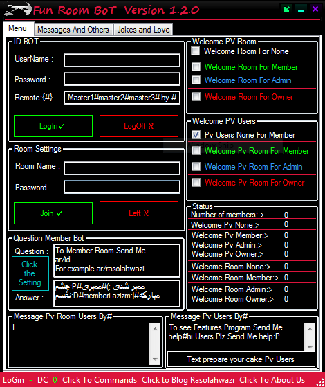 Fun Room BoT Version 1.2.0 By rasol@N.c 12121211