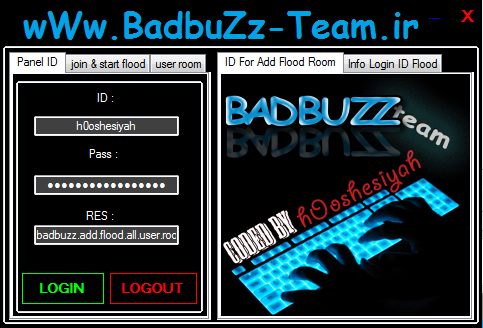 Badbuzz add flood all user room by h0oshesiyah@n.c 1