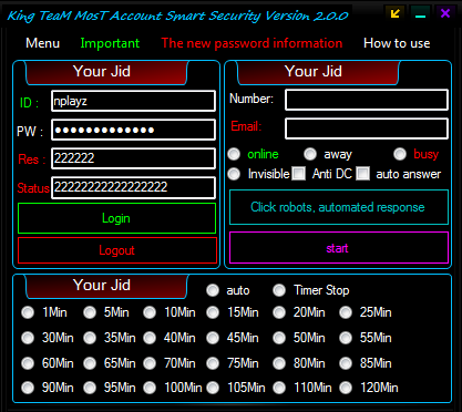 King TeaM MosT Account Smart Security Version 2.0.0 2123