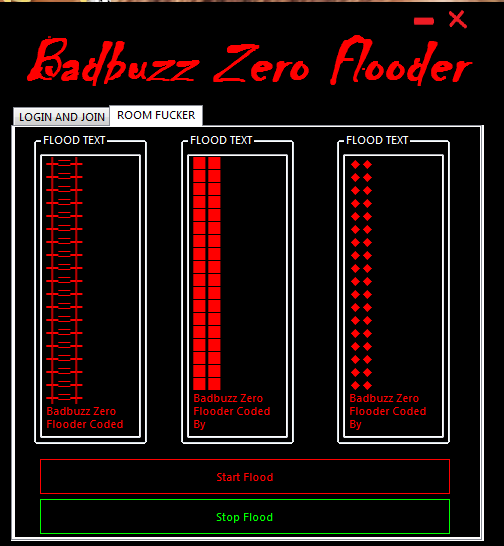 Badbuzz Zero Room Flooder By Fa3hist@nim Uuuuuu