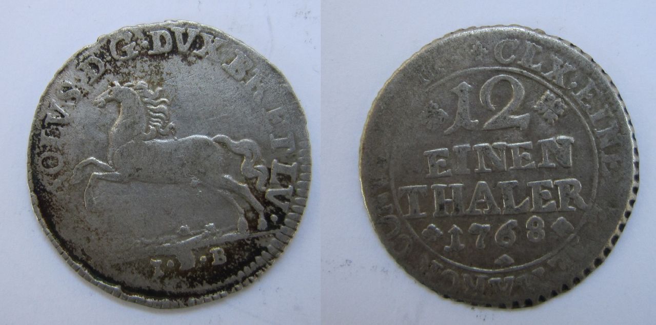 1/12 thaler 1768. Brunswick-Wolfenbüttel. Karl I 1_12_Thaler_1768_Brunswick_Karl_I