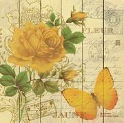 Mariposas Vintage  Vintage_yellow_background-_decoupage-_Nena_Kosta