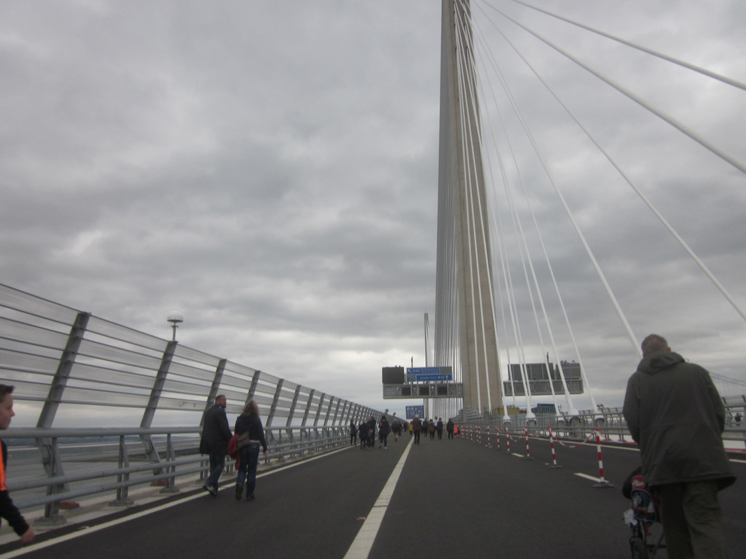 Action Man walking over the Queensferry Crossing. IMG_5379