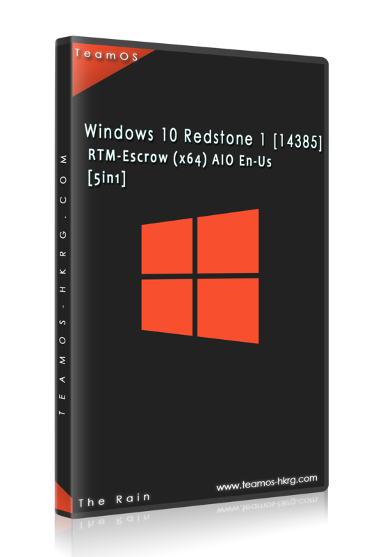 [Win] Windows 10 Redstone 1 [14385] RTM-Escrow (x64) AIO En-Us [5in1]-=TEAM OS=- Image