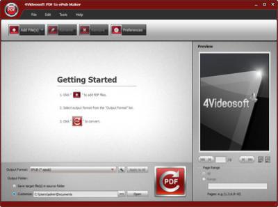 4Videosoft PDF to ePub Maker 3.2.18 Multilingual Portable Image