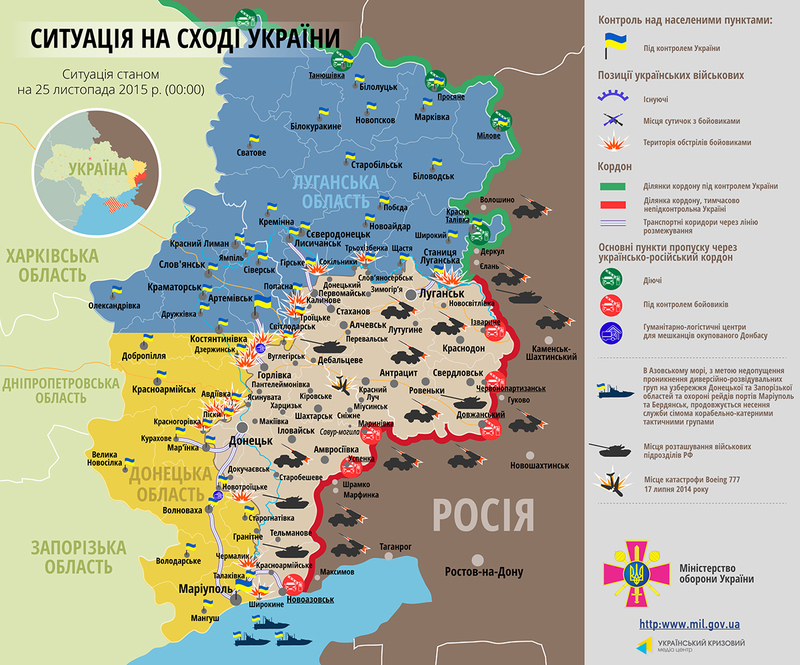 Ukraine crisis. News in brief. Wednesday 25 November [Ukrainian sources] 25a