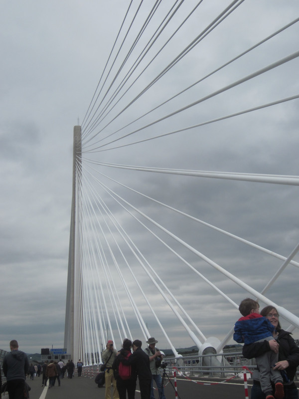 Action Man walking over the Queensferry Crossing. IMG_5412