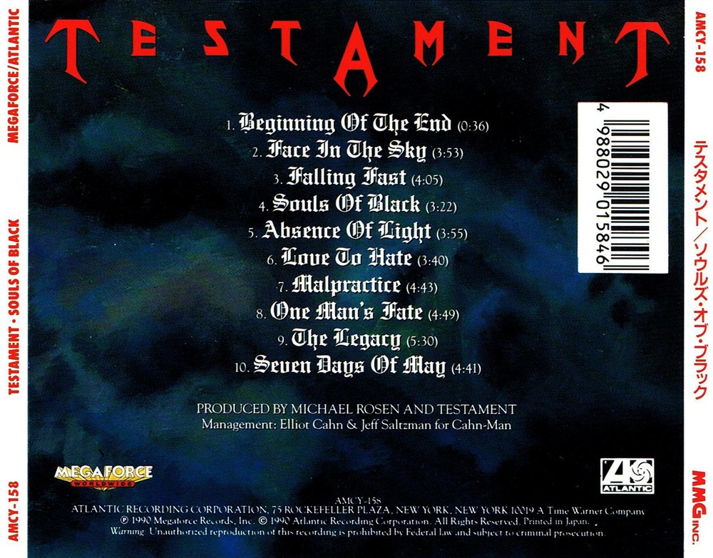 Testament - Souls of Black CD 1990 Testament_Souls_Of_Black_Back