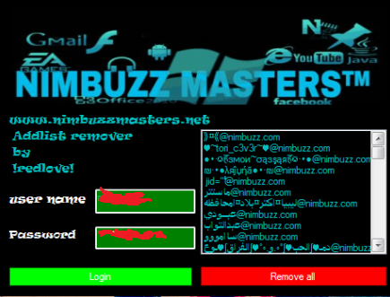 NimbuzzMasters Addlist Remover  full speed Nimbuzzmaster