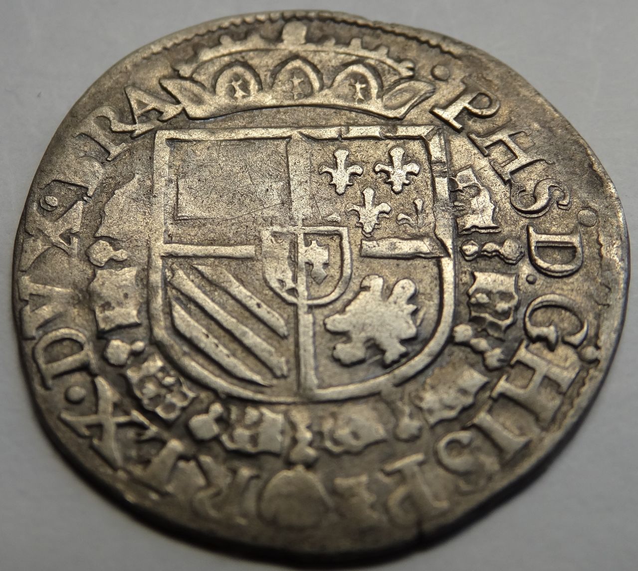 Vigésimo de escudo de Felipe II. 1586, Amberes de Brabante DSC02473