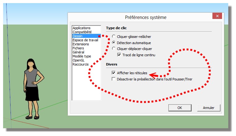 Axes Curseur Reticules