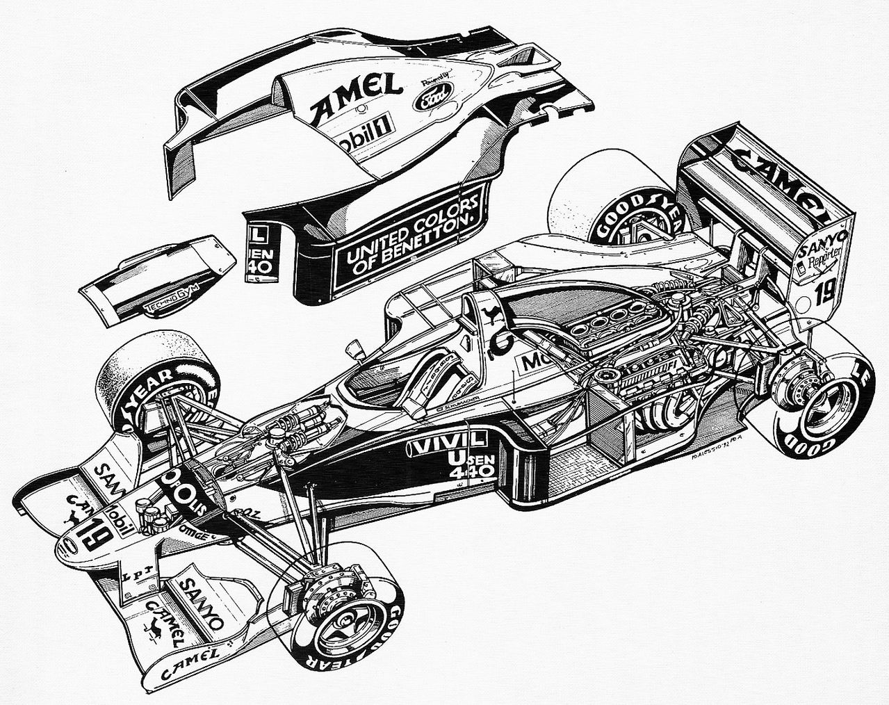 cutaway drawing - Page 3 Cutaway_drawing_1992_benetton_b192_01