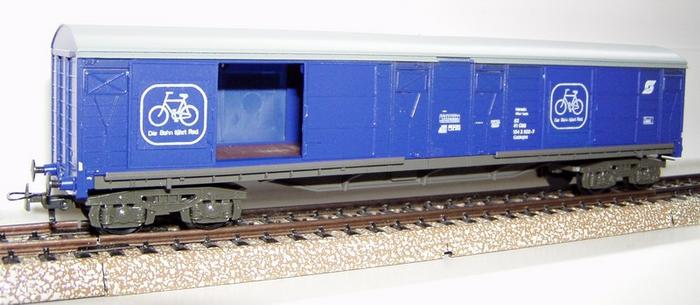 Kleinbahn 342 Großraumgüterwagen Typ Gabss 4-achsig braun blau grün 4040105