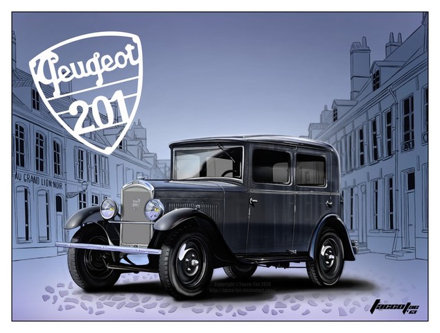 Dessins, illustrations et imagerie 3D - Page 2 PEUGEOT_201_3_4_avant_94