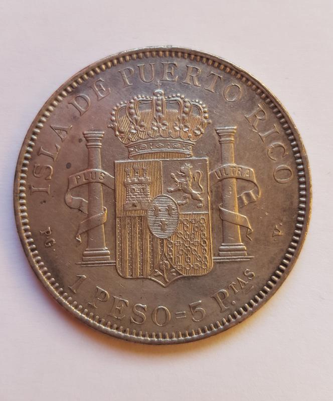 1 Peso 1895. Alfonso XIII Puerto Rico. 20171113_154357